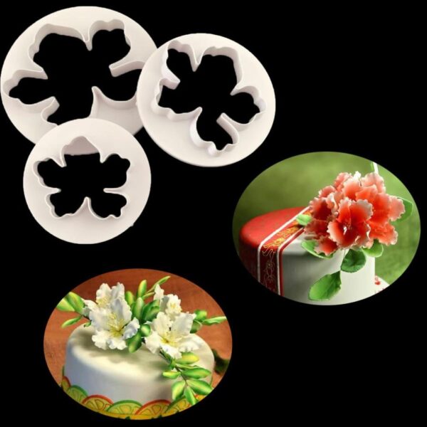 Hibiscus Plastic Cutter 3 Pcs Set  طقم قطع بلاستيك كركديه 3 قطع