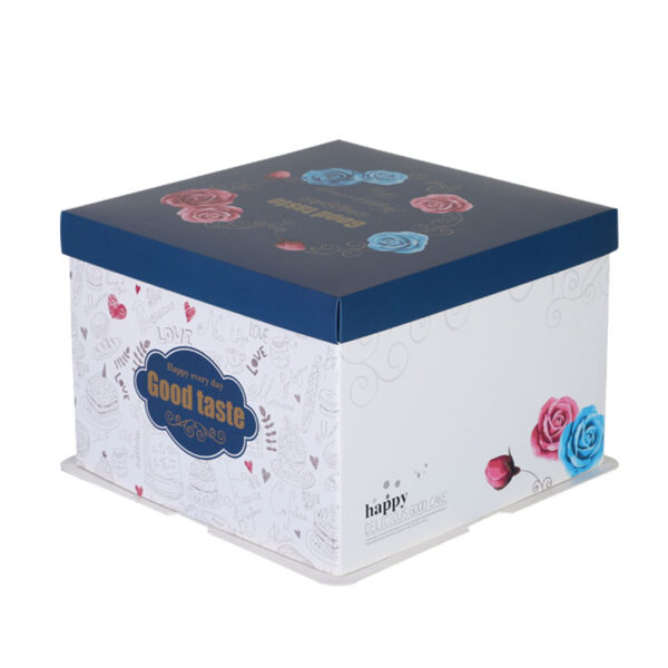 12" Paper Cake Gift Box (3 parts) L30xB30xH18 cm  صندوق الكيك المربع