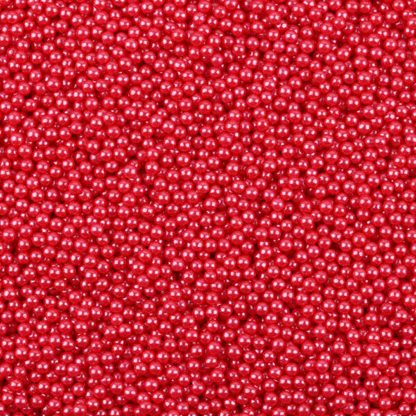 Red Sugar Balls Sprinkles 4mm - 50g  رشات كرات السكر الأحمر 4 ملم - 50 جرام