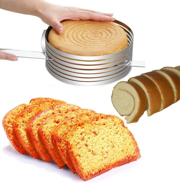 Adjustable Cake Slicing Ring  حلقة تقطيع الكيك قابلة للتعديل