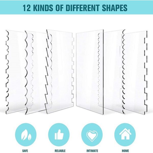 Acrylic Tall Scrapers 6pcs Set (12 edges)  كاشطات طويلة أكريليك طقم 6 قطع (12 حافة)