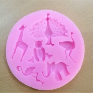 Silicon Mould Round - Animals 10*12*1.5cm  قالب سيليكون دائري - حيوانات 10*12*1.5 سم