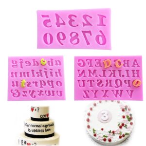 Alphabet and numbers mold- 3pc Set قالب - حروف وأرقام