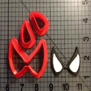 Spiderman Eyes Plastic cookie cutter set - 3pcs  مجموعة قطع كوكيز بلاستيكية من سبايدرمان آيز - 3 قطع