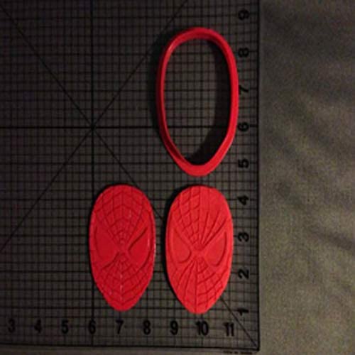 Spiderman Face Plastic cookie cutter set - 2pcs طقم قطاعات كوكيز بلاستيك وجه سبايدر مان - 2 قطعة