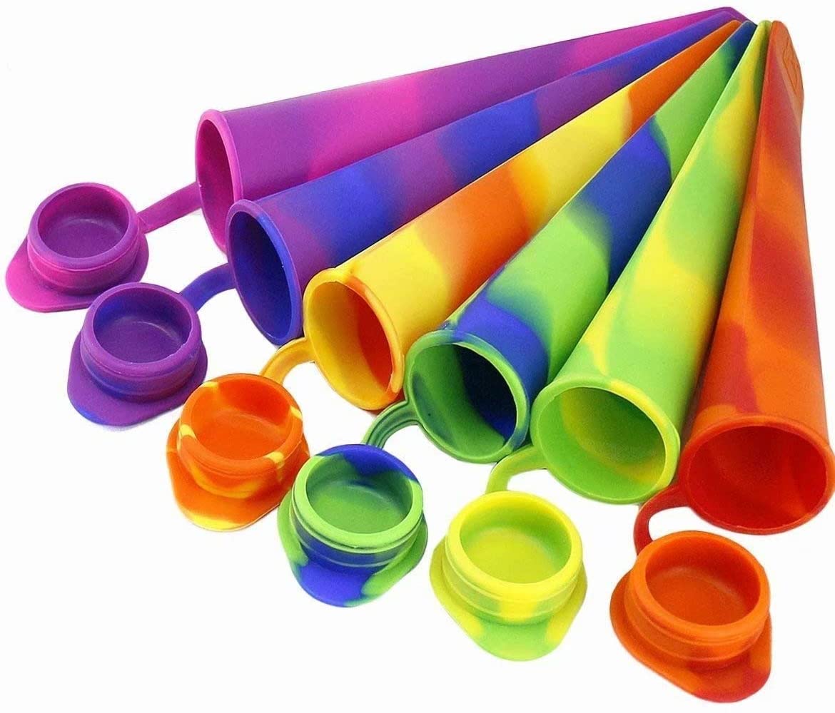 Silicone Ice Pop Maker Molds/Popsicle Molds Reusable  قوالب صانعة الثلج من السيليكون/قوالب المصاصات قابلة لإعادة الاستخدام