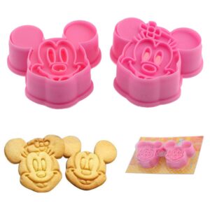 3D Plastic Cookie Biscuit Mold Cutter set- Mickey Minnie  مجموعة قطع قوالب البسكويت البلاستيكية ثلاثية الأبعاد - ميكي ميني