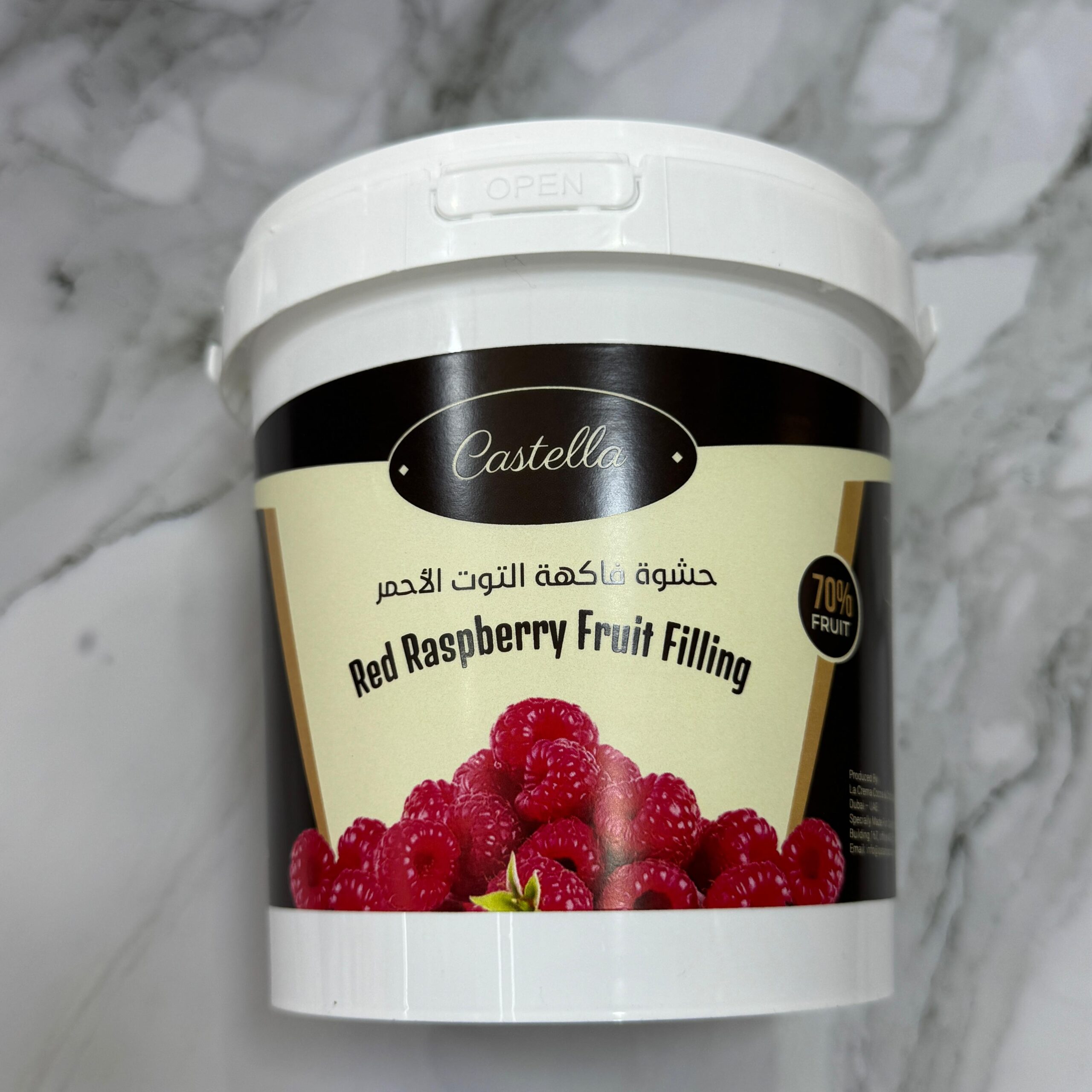 Castella Red Raspberry Fruit Filling 70% 1 kg
