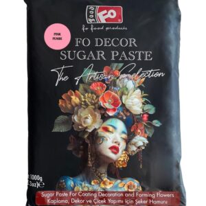 FO Sugar Paste / Fondant 1 kg  - PINK  عجينة السكر / الفوندان