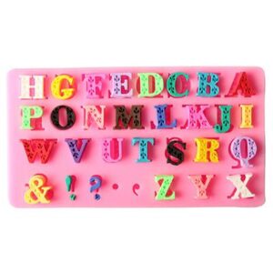 Alphabets Upper case Silicon Mold 14 x 7.5cm  قالب الحروف الهجائية العلوي من السيليكون 14 × 7.5 سم