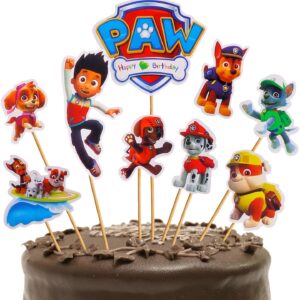 Paw Patrol Cake Topper 9 pcs set  طقم تزيين الكيك من باو باترول مكون من 9 قطع