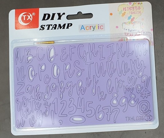 Alphabets Acrylic Sweet Cake Stamp # 9 الحروف الهجائية الاكريليك الحلو كعكة ختم # 9