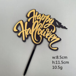 HAPPY HALLOWEEN Acryllic Cake Topper - 3  غلاف كعكة أكريليك من HAPPY HALLOWEEN - 3