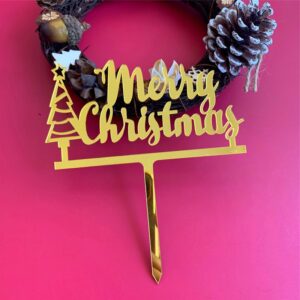 Merry Christmas Cake Topper- Type 8  غلاف كعكة عيد الميلاد المجيد - النوع 8