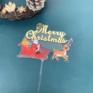 Merry Christmas Cake Topper - Type 9  غلاف كعكة عيد الميلاد المجيد - النوع 9