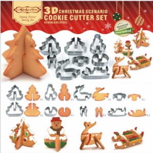 Christmas Cookie Cutters Set (18 Pcs)  مجموعة قطاعات كوكيز عيد الميلاد (18 قطعة)