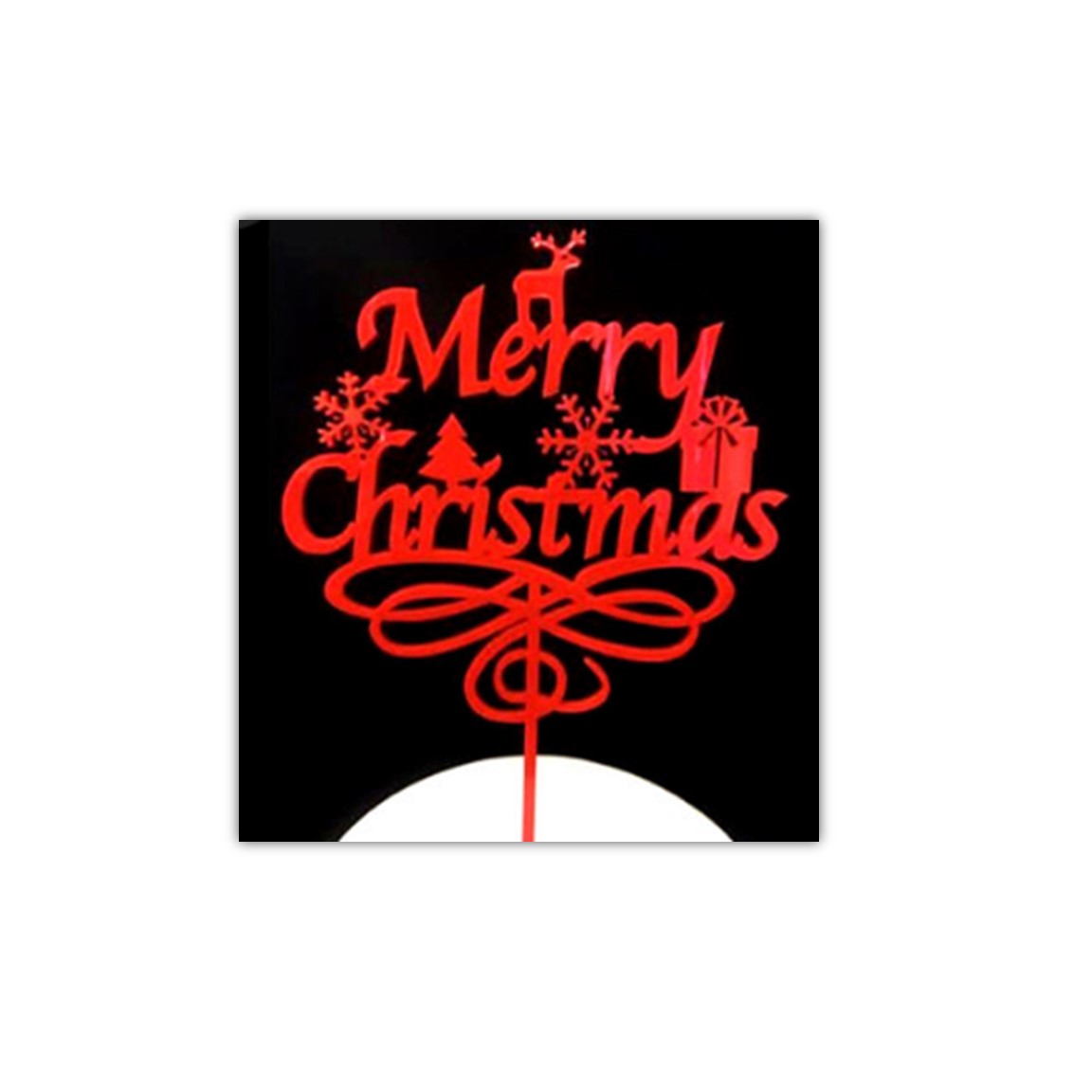 Merry Christmas Cake Topper Red type3 عيد ميلاد سعيد كعكة توبر الأحمر type3