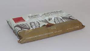 Milk Compound Chocolate Block 2.5 Kg Backaldrin Brand  شوكولاتة الحليب المركبة