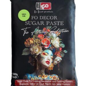 FO Sugar Paste / Fondant 1 kg  - GREEN  عجينة السكر / الفوندان