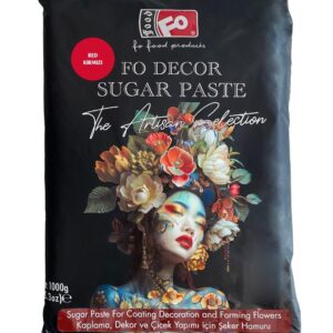 FO Sugar Paste / Fondant 1 kg  - RED  عجينة السكر / الفوندان