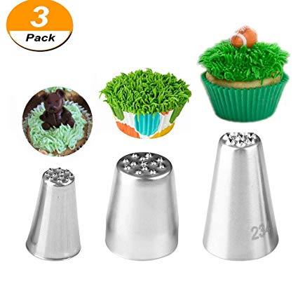 Nozzle / Icing tip - Stainless steel 3's grass set مجموعة فوهة فولاذية