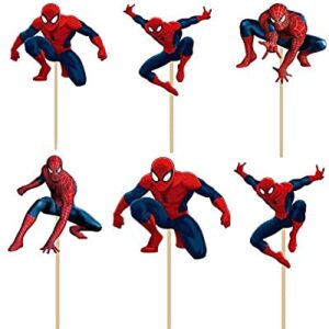 Topper plug-in - Spiderman 24 pc set  زينة سبايدرمان