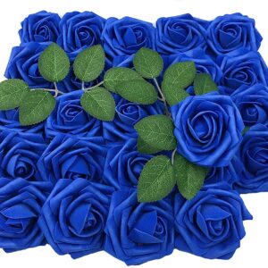 Artificial Rose flower for cake decor ROYAL BLUE  زهرة الورد الصناعية لتزيين الكيك باللون الأزرق الملكي