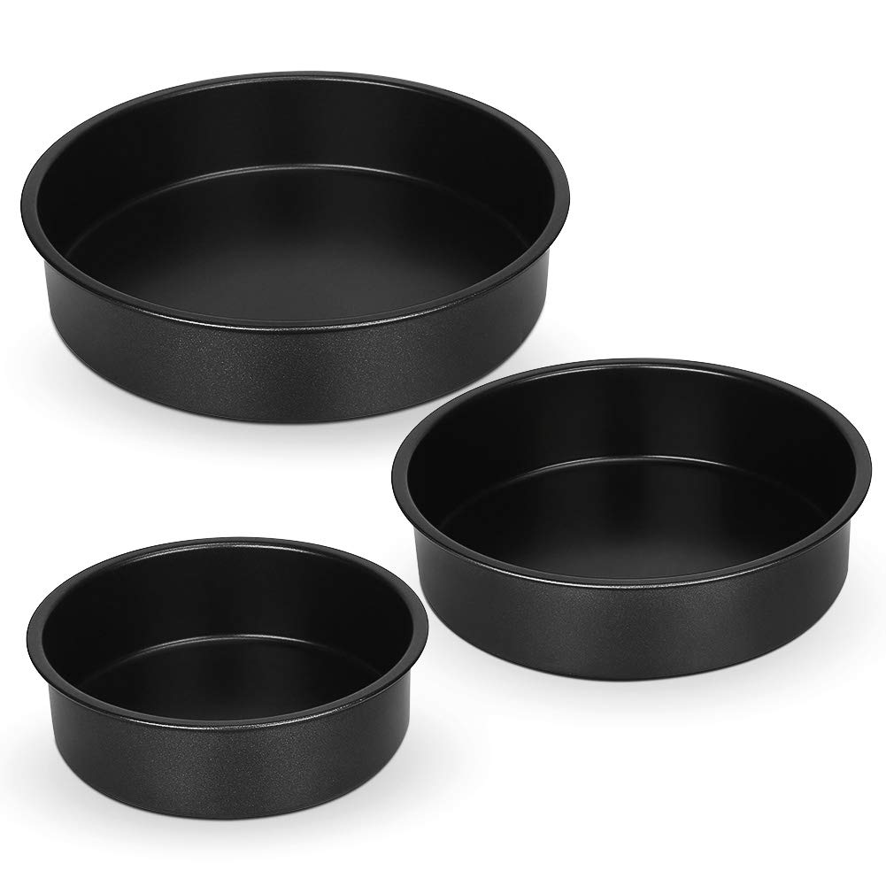 Cake baking pan (Non Stick Fix bottom 8" x 3" Round) مقلاة دائرية غير لاصقة