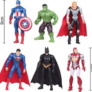 Avengers Super Heroes 3D Figure Topper 6 pcs set  مجموعة شخصيات أفنجرز سوبر هيروز ثلاثية الأبعاد مكونة من 6 قطع