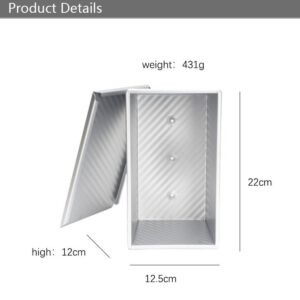 Loaf Pan Aluminium with Lid - 22 x 12 cm  صينية رغيف ألومنيوم بغطاء - 22 × 12 سم