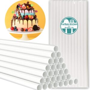4pcs set Plastic Cake Dowel Rods, 0.4 Inch Diameter  مجموعة من 5 قطع من قضبان وتد الكيك البلاستيكية، بقطر 0.4 بوصة