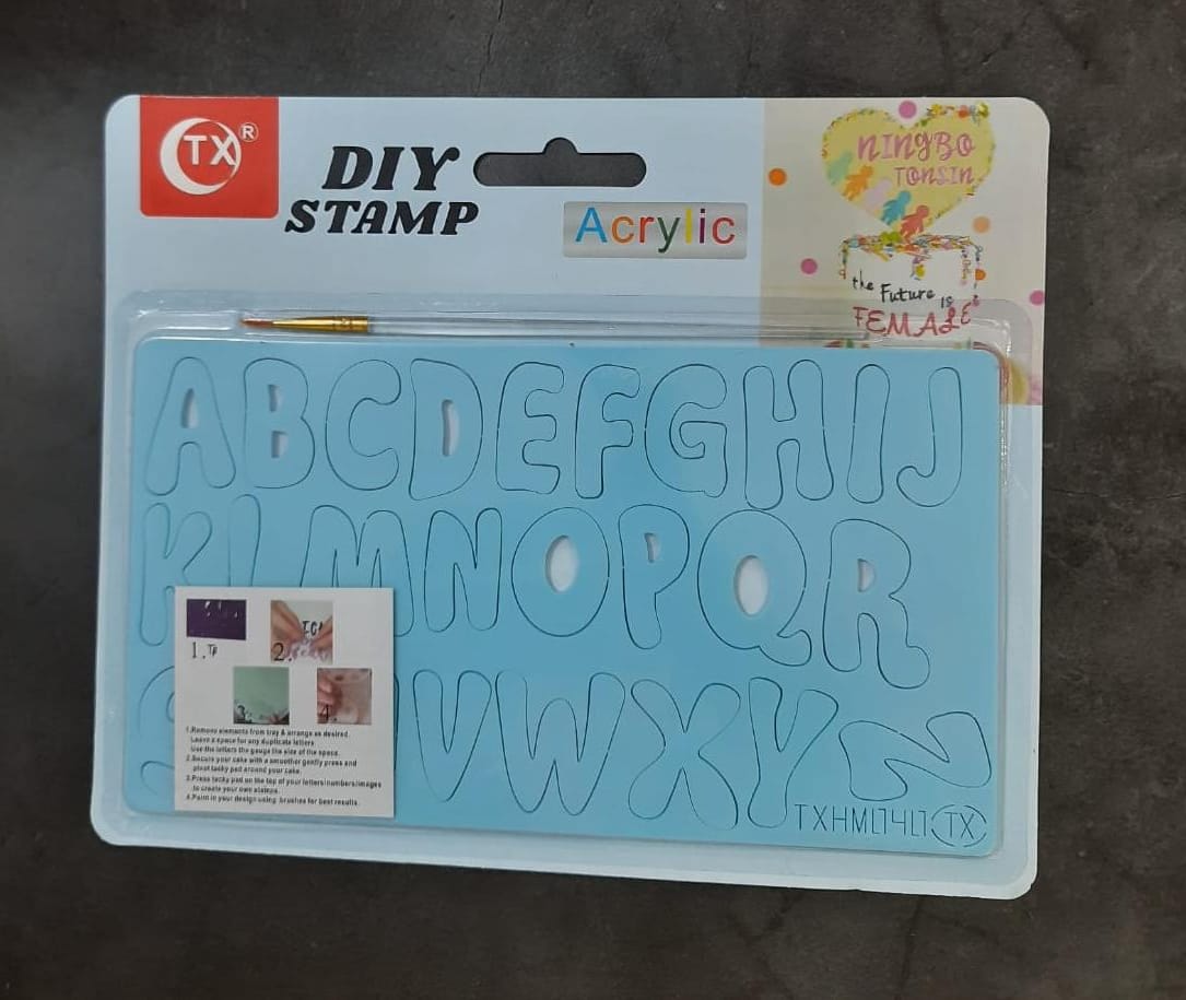 Alphabets Acrylic Sweet Cake Stamp # 4 الحروف الهجائية الاكريليك الحلو كعكة ختم # 4