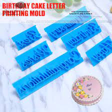 Plastic Handwriting Fondant Cake Embossing Impressions 6Pcs Set  مجموعة من 6 قطع من نقش كعكة الفوندان البلاستيكية بخط اليد