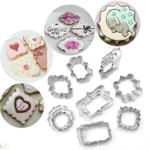 SS picture frame cookie cutter 4 pcs set Assorted  مجموعة قطع البسكويت بإطار الصورة SS مكونة من 4 قطع، متنوعة