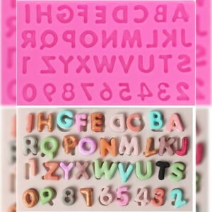 Cute Alphabet and numbers Silicon mold قالب - حروف وأرقام