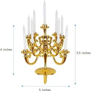 Candelabra Candle Gold Cake Topper