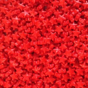 Red Sugar Star Sprinkles  50 gm  رشات السكر