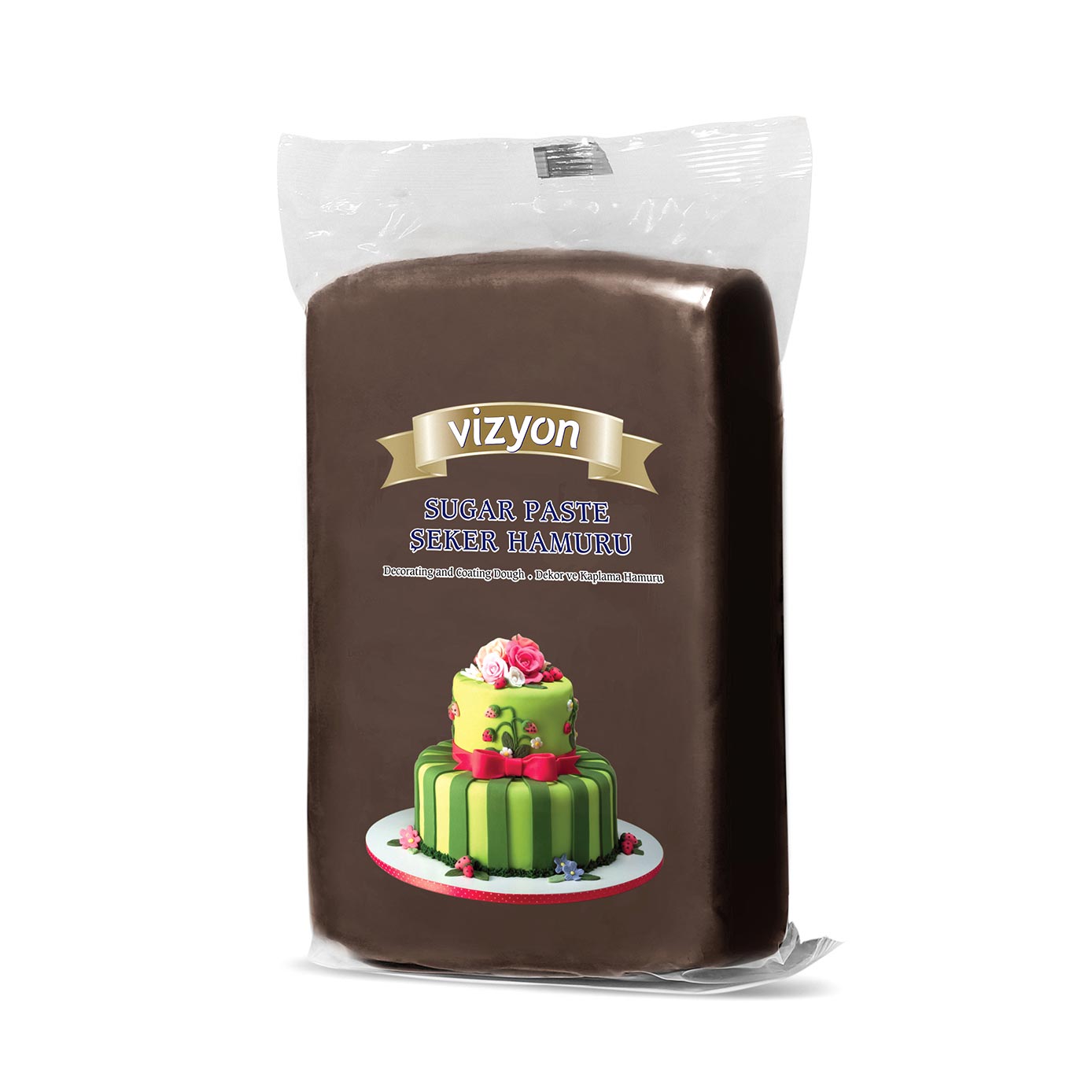 Vizyon Sugar Paste / Fondant 1 kg - Brown معجون سكر فيزيون / فوندان 1 كجم - بني