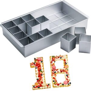NUMBER LETTER ALUMINIUM CAKE PAN 13s SET طقم صينية كيك من الألومنيوم مكونة من 13 حرفًا