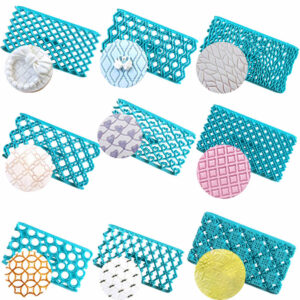 Fondant Cake Embosser Flower Cookie Cutters 9 pcs set  مجموعة أدوات تقطيع البسكويت على شكل زهرة الفوندان مكونة من 9 قطع