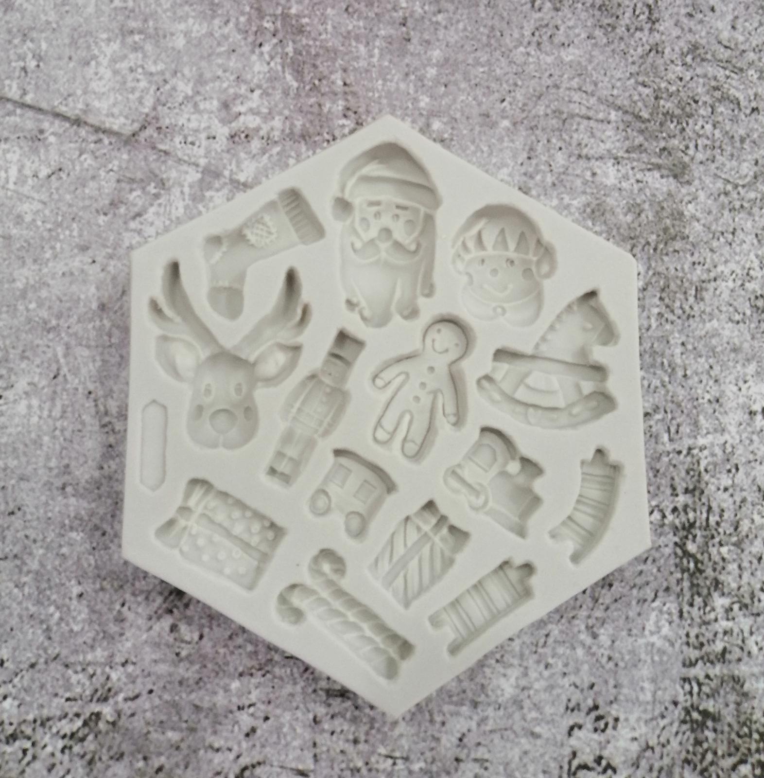 Christmas Theme Silicon mold Multi عيد الميلاد موضوع قالب السيليكون متعدد