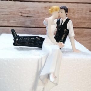 3D Wedding Couple Cake Topper (15cm) - 2  غلاف كعكة الزفاف ثلاثي الأبعاد (15 سم) - 2