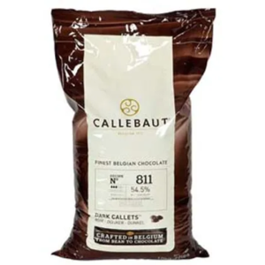 Callebaut 811 54.5% Dark Couverture Chocolate Callets 10 kg Bag  كاليبوت 811 54.5% شوكولاتة داكنة اللون 10 كجم
