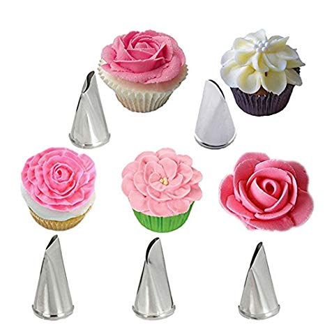 Nozzle / Icing tip - Rose 5s set مجموعة فوهة فولاذية