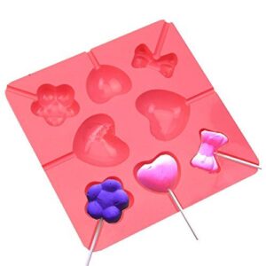 8 Cavity Lollipop Heart Mold 8 قالب قلب مصاصة تجويف