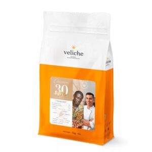 Veliche Obsession Gourmet Belgian White 30% Coverture Chocolate Coins 2.5 Kg عملات الشوكولاتة البيضاء