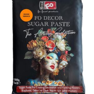 FO Sugar Paste / Fondant 1 kg  - ORANGE  عجينة السكر / الفوندان