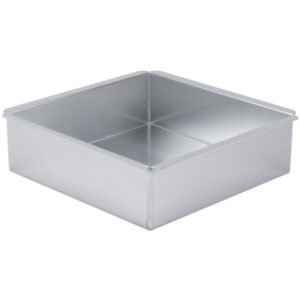 Aluminium Square Baking pan/tin (fix bottom  3")  مقلاة مربعة من الألومنيوم