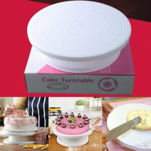 Plastic Turn Table for Cake (Light weight)  طاولة بلاستيكية دوارة