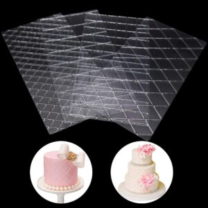Transparent Cake Fondant Impression Mat 4s set  طقم بساط انطباعي لفوندان الكيك الشفاف مكون من 4 قطع